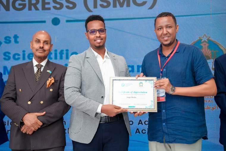 Hage Media receives Certificate of Appreciation at the International Somali Medical Congress 2026