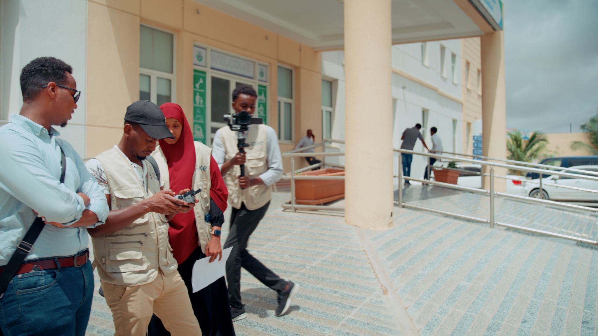 Hage Media crew walk and talk
