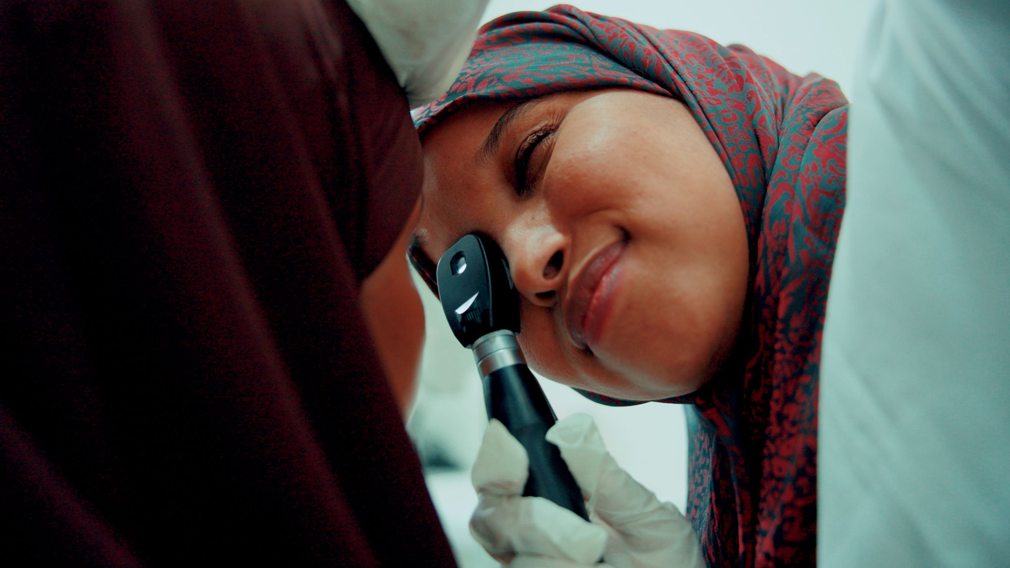 Hage Media eye exam closeup