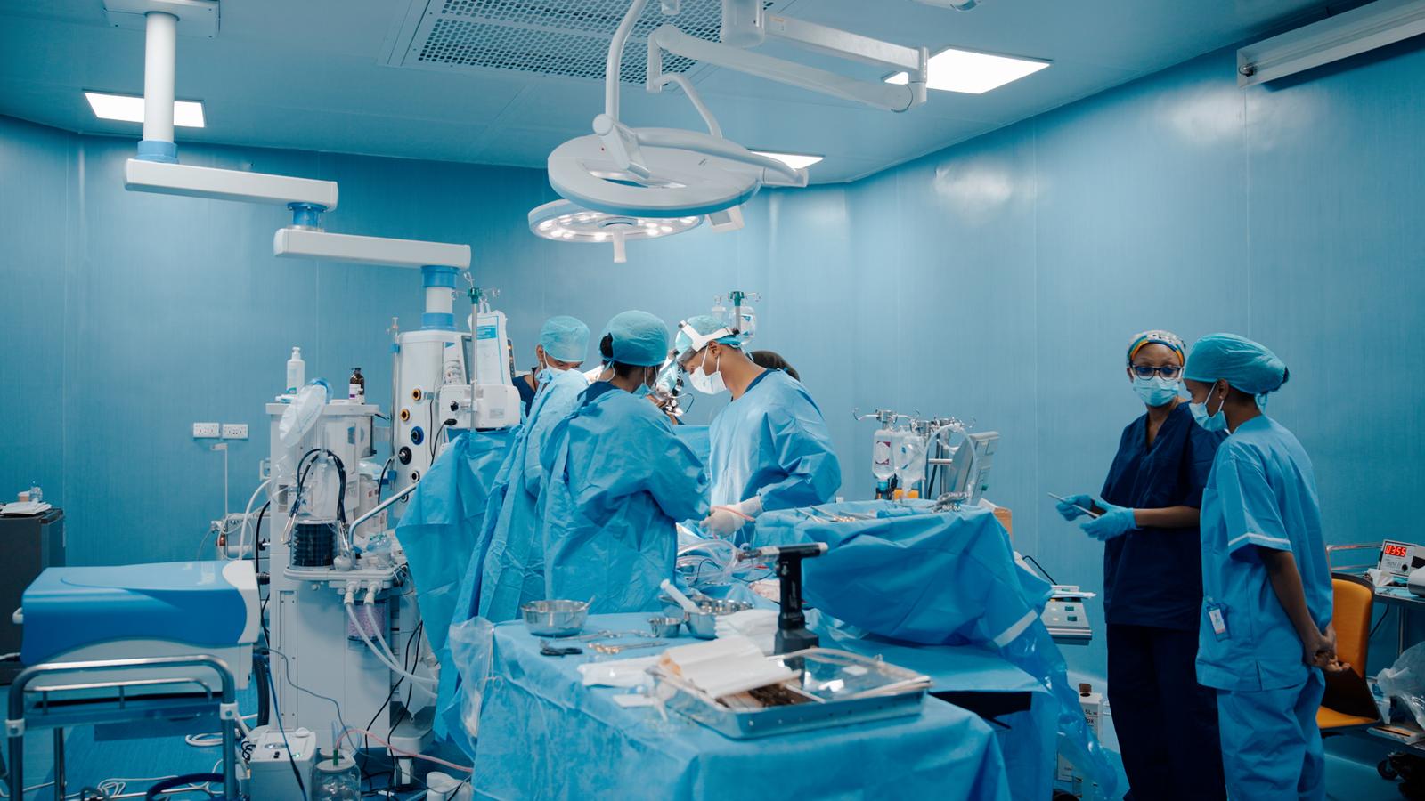 Kalkaal Hospital cardiac centre — open-heart surgery filmed by Hage Media